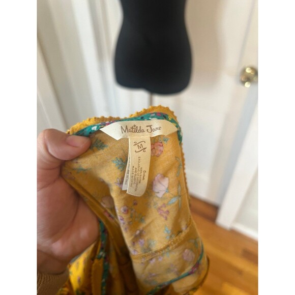 Matilda Jane Fantasy Fancy Yellow Floral Knee length Dress Size M - Picture 4 of 7